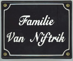 Klassieke emaille TEKST naambord  