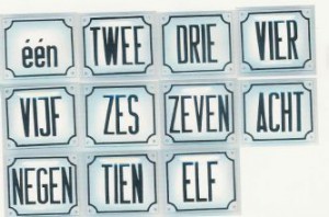 Nostalgische huisnummers in letters 18 x 15