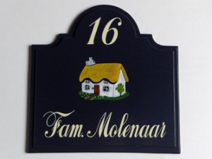 Naambord voor B&B, winkel of woonhuis