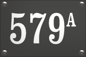 Emaille huisnummer gebold.