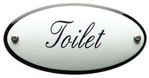 Emaille Toilet bordje Toilet
