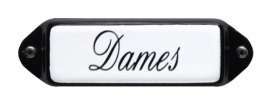 Dames Emaille Toilet bord oor 