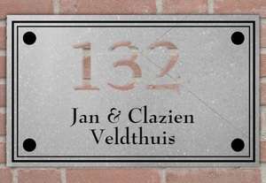 Perspex naambordjes zand kleur
