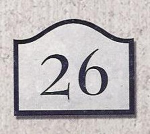 576 C natuursteen huisnummer afm: 24 x 19 cm