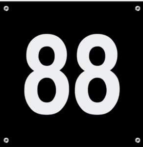 Huisnummerbord kunststof| Diverse lettertypes