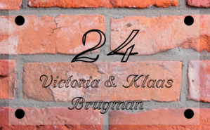 Voordeur naambord transparant