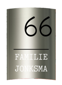 Gebogen rvs naamplaten