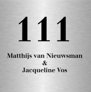 Aluminium naambordjes vlak