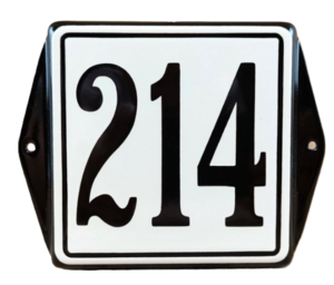 Huisnummerbord geëmailleerd
