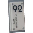 Acrylaat naambord met voorplaat