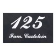 Aluminium naambord emaille look