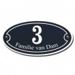 Emaille naamplaat ovaal met kader