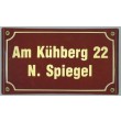 Emaille tekst naambord