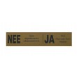 Messing look reclame  ja-nee sticker bord