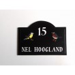 Houten naamplaatjes Engelse home sign stijl afmeting 25 x 15