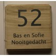 houten naambord handgeschilderd