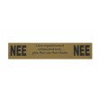 Messing look reclame nee-nee sticker bord