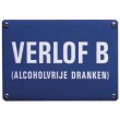 05. Blikken naambordjes met tekst voor o.a horeca