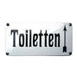 Toiletten naambord met pijl omhoog