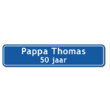 Straatnaambord kopen Aluminium Blauw--Wit