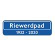 Straatnaambord goedkoop Aluminium Blauw--Wit