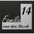 Zwart naambord Dibond