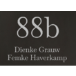 Zwarte naamborden Aluminium Dibond