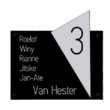 Naambord zwart Perspex
