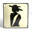 Emaille toilet bord Deftige Vrouw