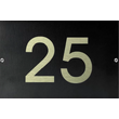 Zwart Huisnummerbord | Messing Look