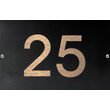 Huisnummerbord zwart| Koper Look