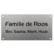 Rvs naambord diep gegraveerd