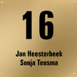 Messing naamplaatje vierkant