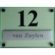 1011. naamplaatjes glaslook - rvs afm: 20 x 17 cm