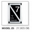 Plexiglas naamplaatjes  Z 5  afmeting: 17,5  x  25 cm.